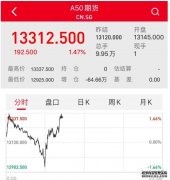 富时中国A50指数期货在上一交易日夜盘收涨040%的